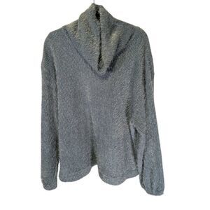 Kate & Sam Eyelash Sweater New Sage Green Oversized Cowl Neck Women's XL